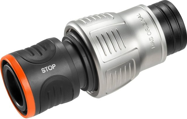 Gardena Premium Wasserstop Steckkupplung mit integriertem Knickschutz, 19 mm (3/4''), Silber - Bild 1