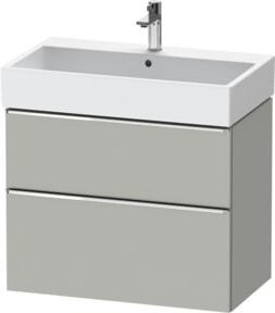 Duravit Waschtischunterschrank D-Neo in Grau mit Chrom-Details, Wandmontage, B/T/H: 78,4 x 44,2 x 62,5 cm - Bild 1