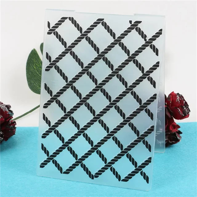 Transparentes Kunststoff Gitter Prägeform für Scrapbooking und Fotoalben - Bild 1