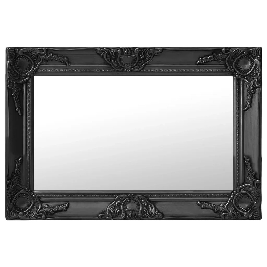 vidaXL Wandspiegel im Barock-Stil in Schwarz, B: 60 cm, H: 40 cm - Bild 2