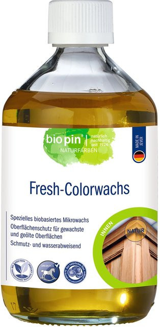 Biopin Fresh-Color Wachs Natur Öl-Wachs, transparent, satin-glänzend, lebensmittelecht, 500 ml - Bild 1