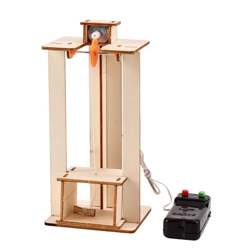 soulbao DIY Elektrische Aufzug Modell, Puzzle Spielzeug, Holz, 1-teiliges Set - Bild 2