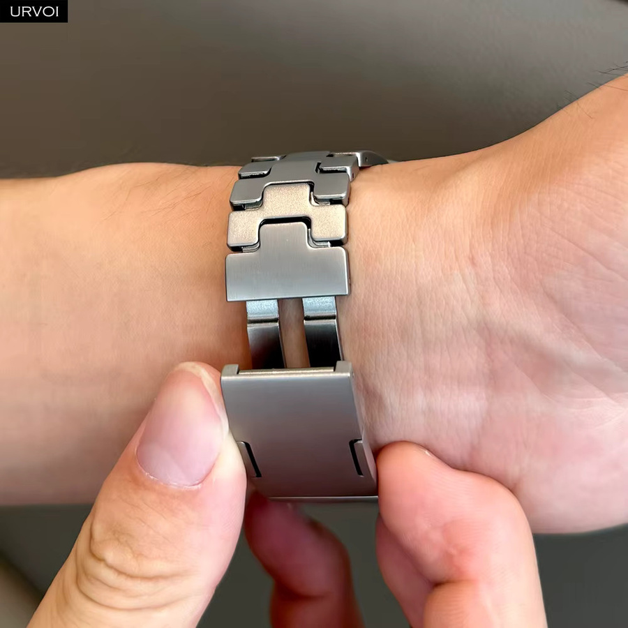 URVOI Uhrenarmband Edelstahl, Silber, Unisex - Bild 3