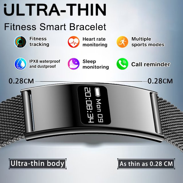 BOXUXING Fitness Tracker Smartwatch Schwarz mit Herzfrequenz- und Schlafüberwachung, IPX8 wasserdichtes Armband für Damen und Herren - Bild 1
