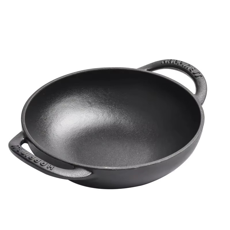Gusseisen-Doppelohr-Bratpfanne ohne Beschichtung in Schwarz, Durchmesser: 19 cm - Bild 4