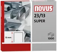 Novus Heftklammern 23/13 Super aus Stahl in Silber, 1000 Stück - Bild 1