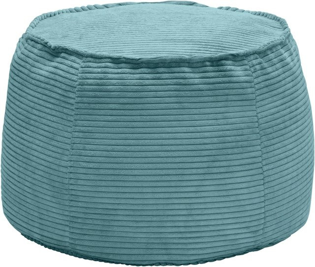 Mömax Hocker Lucylla Petrol mit Cordbezug B/T/H: 38 x 38 x 60 cm - Bild 1