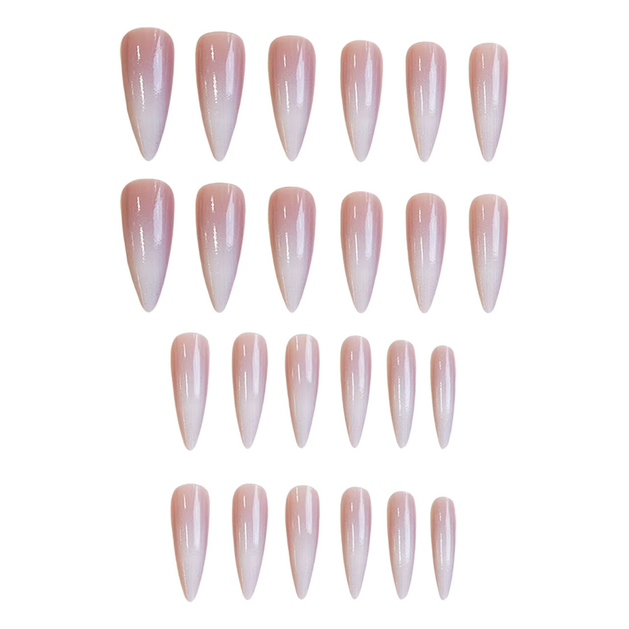 Künstliche Nägel Stiletto, Nude, Glänzend, 24 Stück - Bild 3