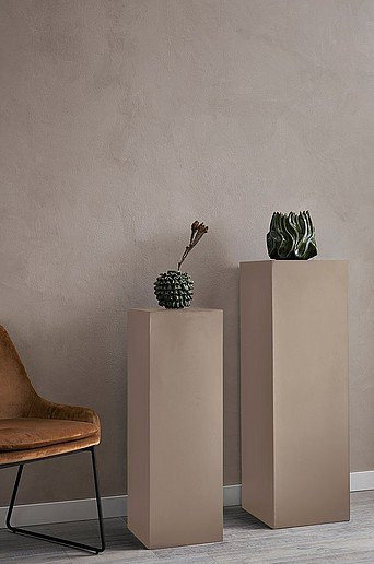 Jotex TORRANCE Sockel 2er-Pack Beige Metall Matt B/T/H: 35 x 15 x 50 cm, 35 x 35 x 110 cm - Bild 1