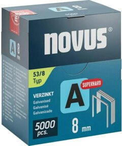 Novus Feindrahtklammern Typ 53 aus verzinktem Stahl, Farbe: Silber, L x B: 8 mm x 11,3 mm, 5000 Stück - Bild 2