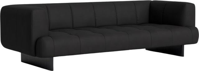 HAY Quilton Lift 3-Sitzer Sofa in Schwarz mit Leder- oder Stoffbezug und Federfüllung B/T/H: 248 x 109 x 72 cm - Bild 1