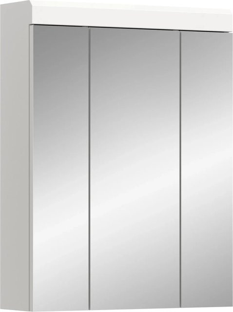 Spiegelschrank Xonox in Weiß Hochglanz für dein Badezimmer, B/H/T: 60 x 79 x 18 cm - Bild 1