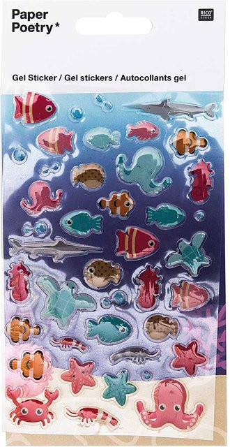 Rico Design Paper Poetry Gelsticker Fische - Bild 1