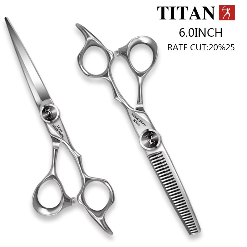 TITAN Friseurscheren Set, Schneidescheren und Effilierscheren, 440C Stahl - Bild 2