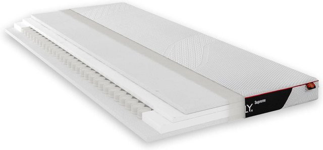 MLILY Supreme Spring Topper in Weiß, B/T/H: 100 x 200 x 9 cm - Bild 1