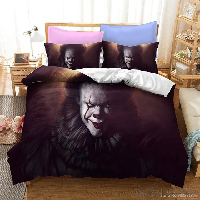 Bettwäscheset Stephen King Es mit Bettbezug und Kissenbezug von JMG Household Supplies, Farbe Schwarz, B/H: 140 x 210 cm - Bild 1