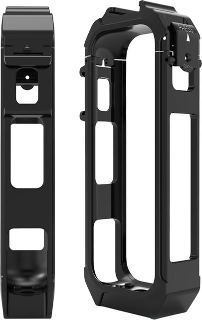 MOJOYCE PC-Schutzrahmen für Insta360 X4 Air Actionkamera mit magnetischem Schnellverschluss, 1/4-Zoll-Gewinde und Cold-Shoe-Halterung in Schwarz - Bild 1