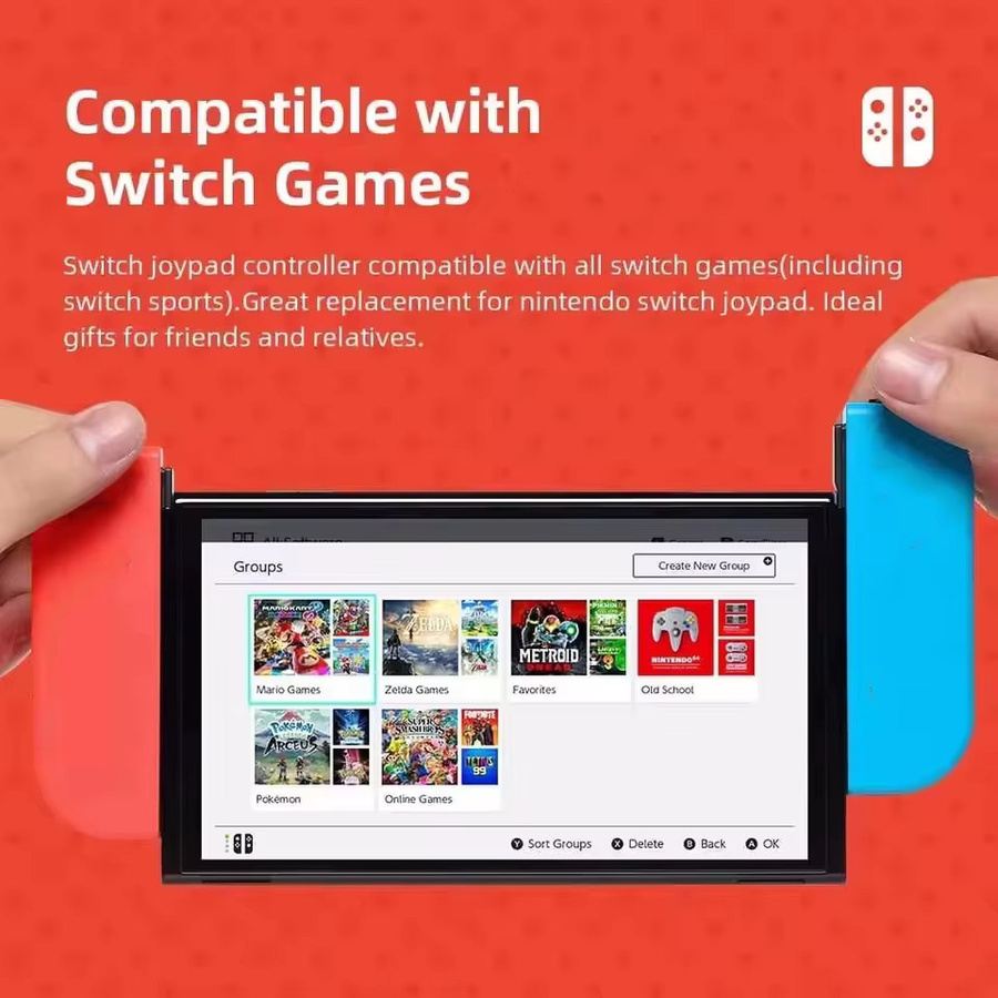 FANGTUOSI Joy-Pad-Controller mit RGB-LED-Beleuchtung für Nintendo Switch, Lite und OLED, Hall-Joystick, 6-Achsen-Gyroskop und Turbo-Funktion - Bild 5