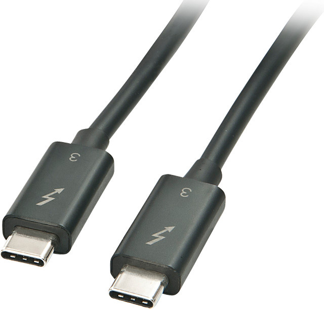 Lindy Thunderbolt-Kabel USB Typ C auf USB Typ C, 50 cm, Schwarz (41555) - Bild 1