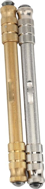 DIYelecs Pin Vise Doppelköpfiger Handbohrer Set für Uhrmacher in Grau und Gold, 2 Stück - Bild 1