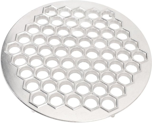 TOMTOP JMS Teigtaschenmacher aus Aluminiumlegierung in Silber mit 61 Löchern für Pelmeni - Bild 1