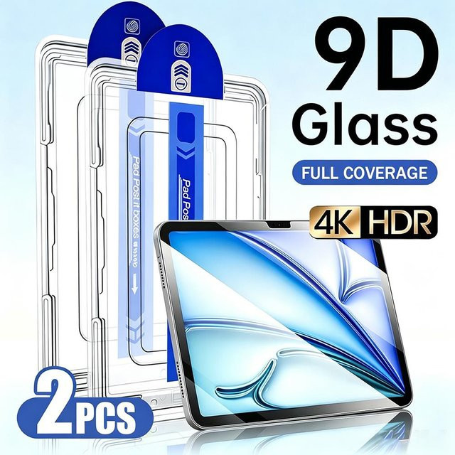Transparentes gehärtetes Glas als Displayschutz für Apple iPad Air 11 und 13 sowie verschiedene iPad Generationen - Bild 1
