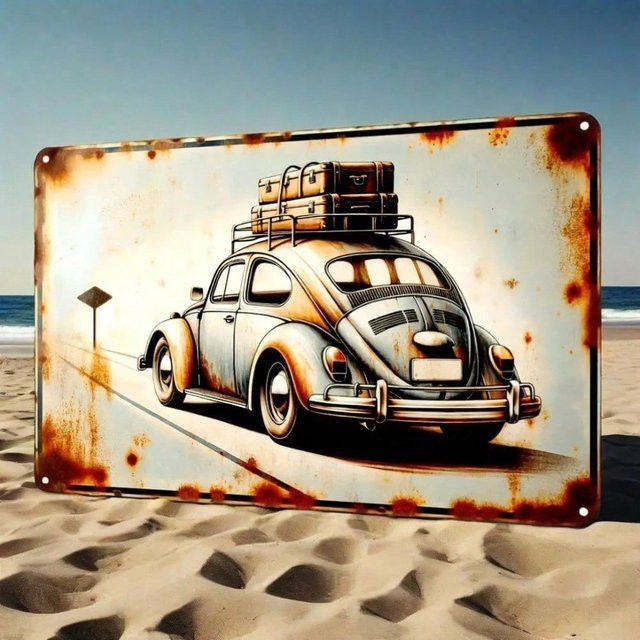 Vintage Retro Aluminium-Wandkunst CIFBUY Metallschild für Zuhause, Bar und Garage, B/H: 20,3 x 30,5 cm - Bild 1
