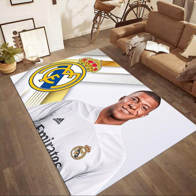 LivSpaceVibe Mbappé Quadratteppich in Weiß, modern und rutschfest, B/T: 100 x 120 cm - Bild 1
