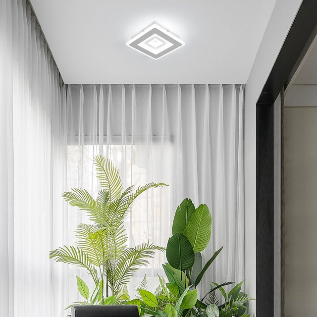 LED Thinesss Deckenleuchte modern in Weiß, 28 W, Kaltweiß 6500 K, quadratisch - Bild 1