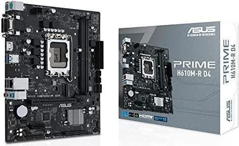 Asus PRIME H610M-R D4 Motherboard micro ATX LGA1700 H610 Chipsatz DDR4 Schwarz - Bild 1