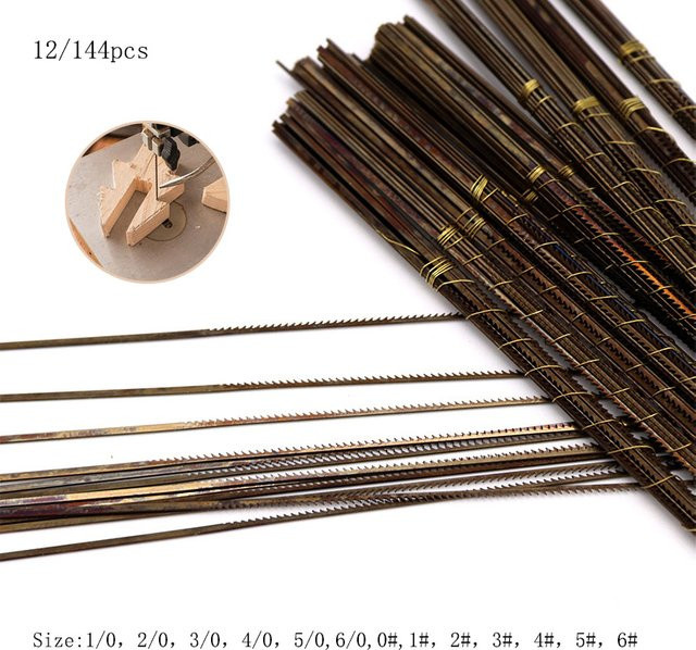 Metall Sägeblätter Set für Schmuckdesign und Reparatur sowie Holzbearbeitung in Silber, 12 oder 144 Stück - Bild 1