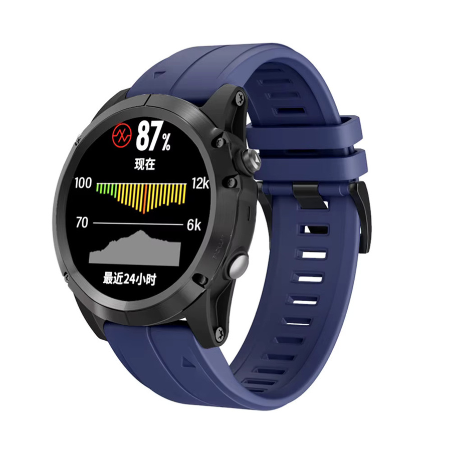 QuickFit Uhrenarmband Silikon, Schwarz, Unisex, 22 mm, 26 mm - Bild 3