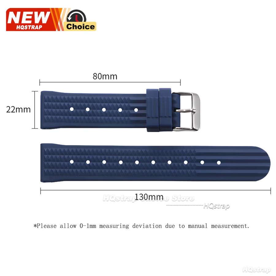 HQstrap Uhrenarmband Gummi, Schwarz, Unisex - Bild 4