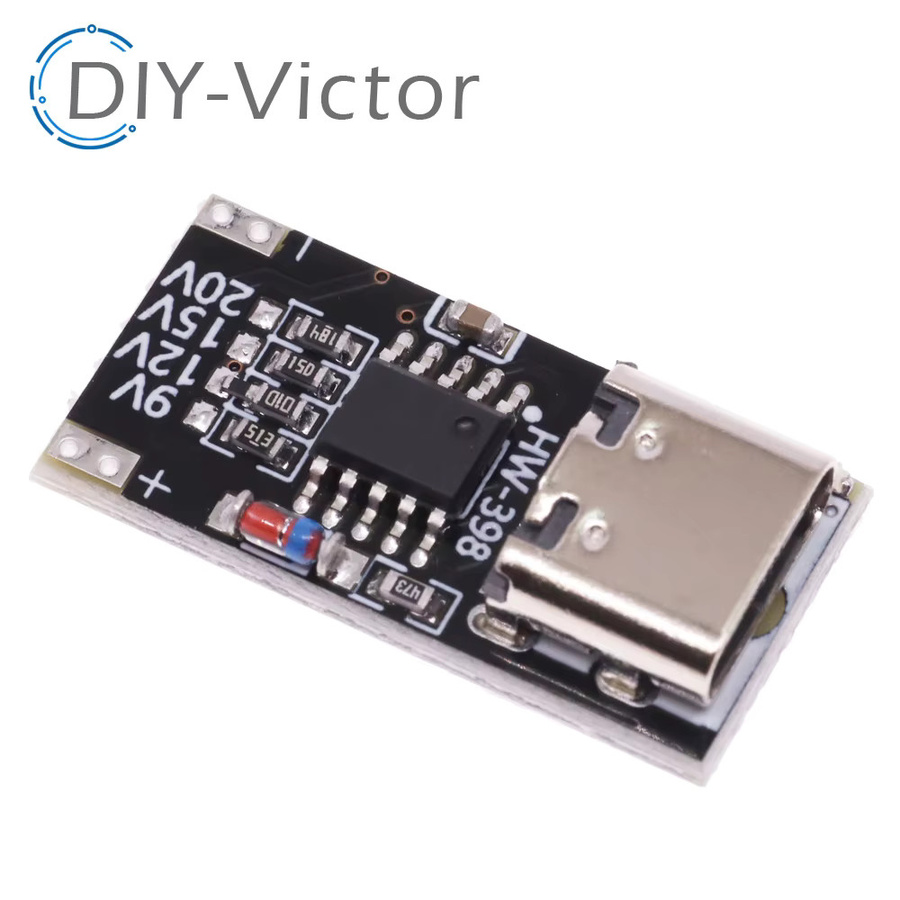 USB Type-C Decoy Board PD/QC/AFC Trigger Modul für schnelles Laden, Schwarz - Bild 3