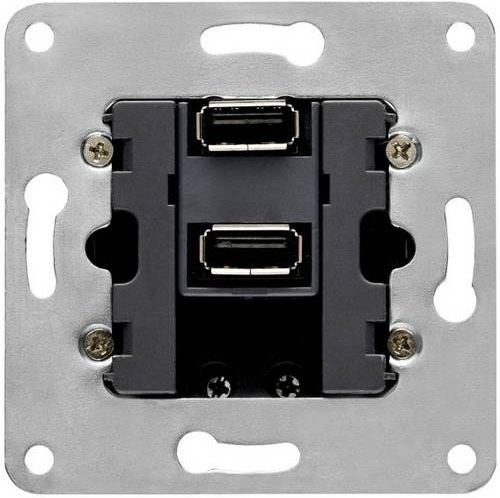 Siemens USB-Steckdose Einsatz Schalterprogramm Delta in Schwarz - Bild 1