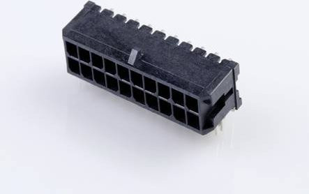 Molex Einbau-Stiftleiste Standard 20-polig in Schwarz mit Goldkontakten Rastermaß 3,00 mm - Bild 1