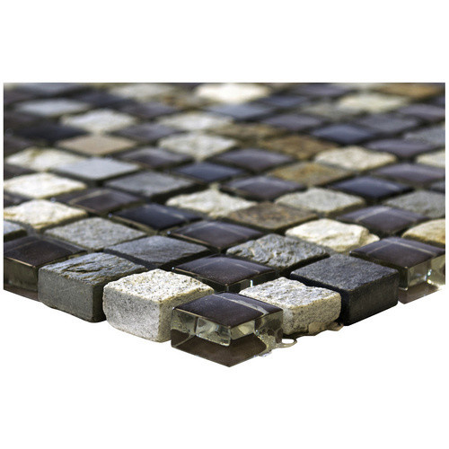 HuH Mosaik Mosaikfliese Nature in Steinoptik als Wandbelag oder Bodenbelag, Farbe: Braun/Grau/Beige/Schwarz, B/L: 30 x 30 cm - Bild 2