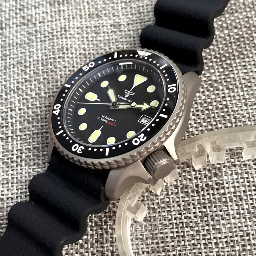 Tandorio Armbanduhr Titan, Automatik, Schwarz, Keramiklünette, 38 mm, Herren - Bild 4