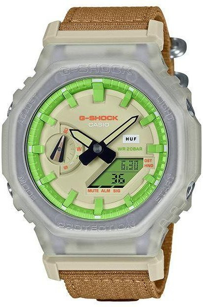 Casio G-Shock Armbanduhr, Quarz, Textil/NATO, Grün, Unisex - Bild 1