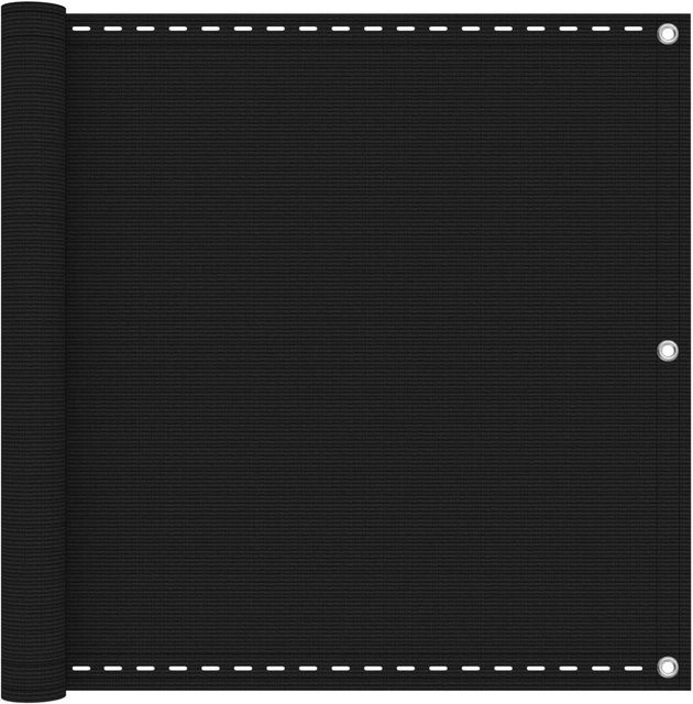 vidaXL Balkonsichtschutz Schwarz aus HDPE und Aluminium, Höhe: 75 cm, Breite: 700 cm - Bild 1