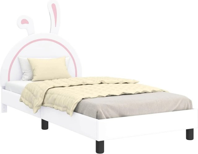 vidaXL Kinderbettgestell mit Kopfteil in Weiß, B/T: 80 x 200 cm - Bild 1