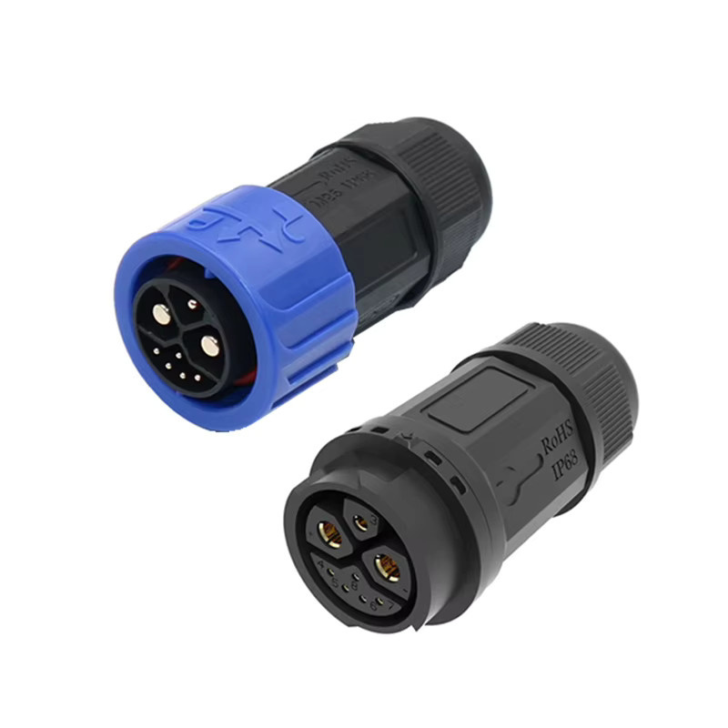 DIVEDEER Selbstsichernder 8-poliger E-Bike-Netzstecker als wasserdichter Ladeanschluss und Kabeladapter für Lithium-Batterie-Anschlüsse in Schwarz - Bild 3