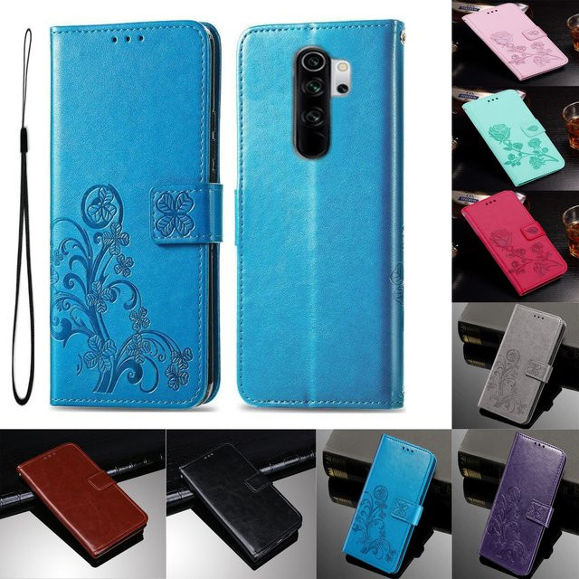 Xiaomi Flip Case Brieftasche aus Leder für Redmi Note 8, Note 8 Pro und Redmi 8A in Pink - Bild 1