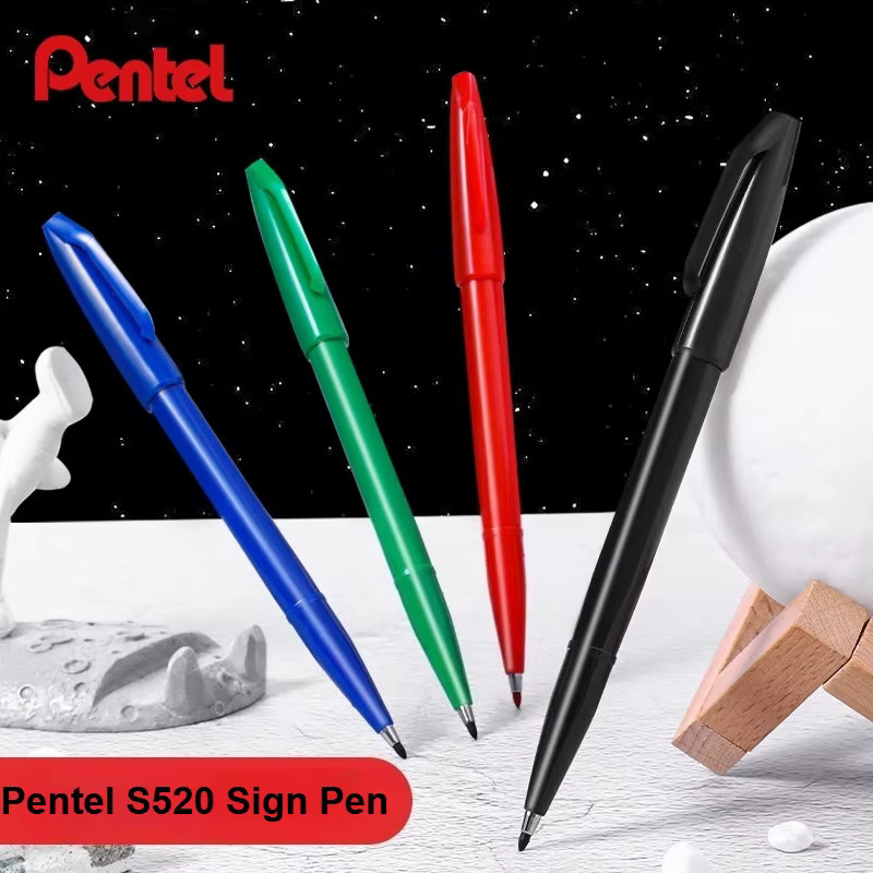 Pentel S520 Fineliner mit feiner Spitze in Schwarz, 0,7 mm Strichstärke zum Zeichnen und Schreiben - Bild 2