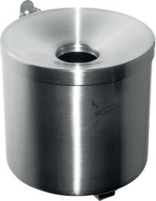 Sicherheitswandascher TKG aus Edelstahl mit Kippvorrichtung, Farbe Silber, Durchmesser: 15 cm, Höhe: 14,5 cm - Bild 1