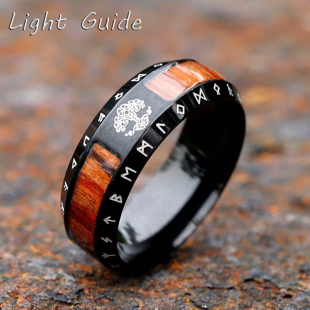 Ring Edelstahl, Vintage, Baum des Lebens, Herren - Bild 1