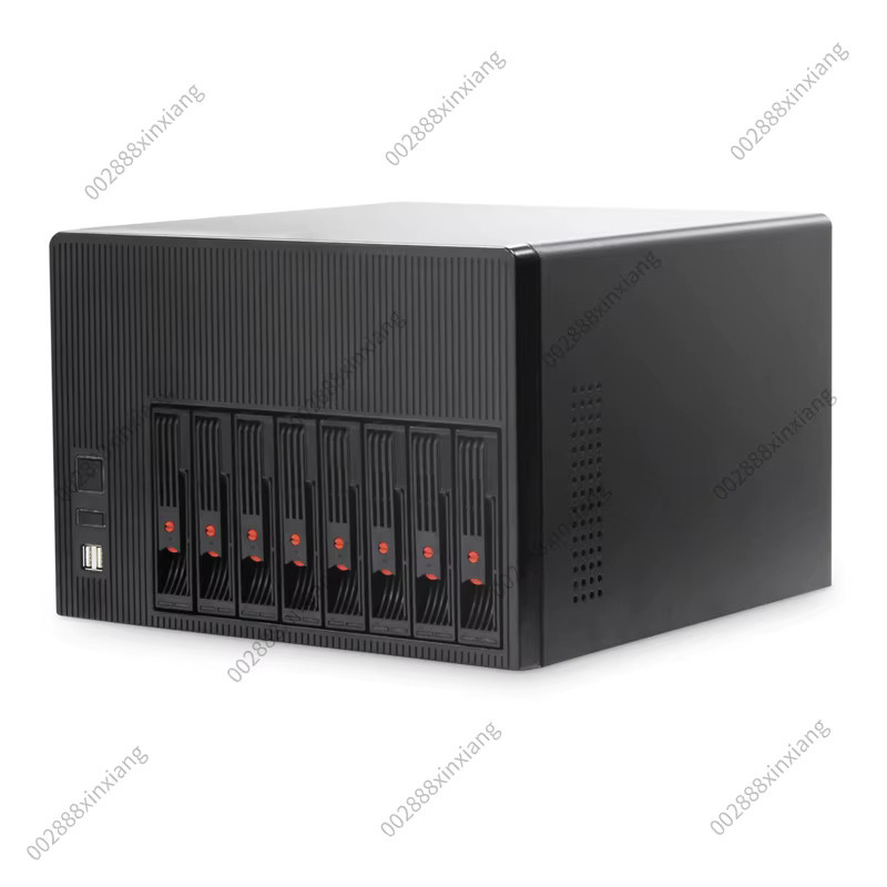 NAS Home Speicher-Servergehäuse in Schwarz mit Hot-Swap-Unterstützung für 8 Festplatten und Micro-ATX-Motherboards - Bild 2