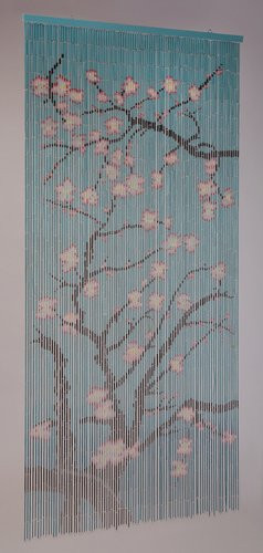 CONACORD Vorhang mit Blüten-Motiv in Blau und Rosa, B/H: 90 x 200 cm - Bild 1