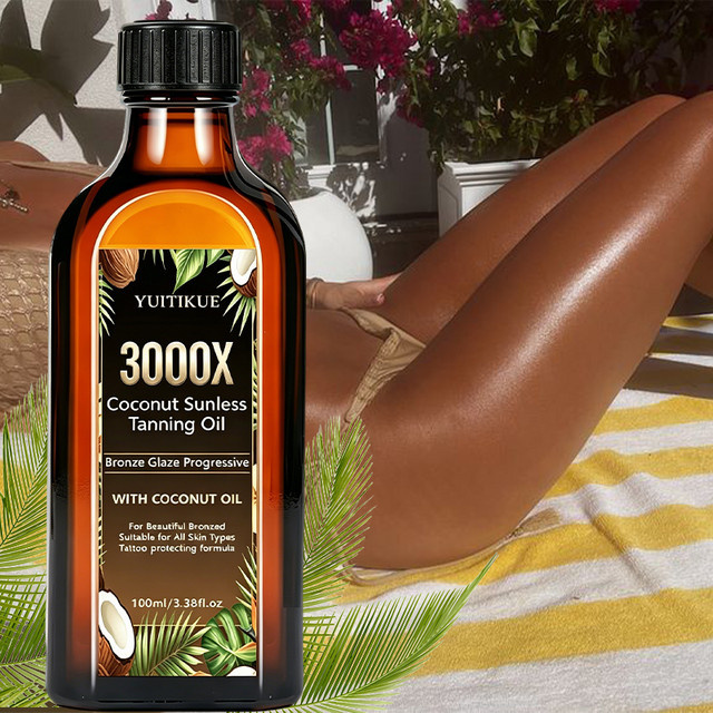 YUITIKUE Selbstbräunungsöl Kokosnuss, 100 ml, Unisex - Bild 1