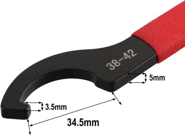 Vibratite Komfortgriff-Hakenschlüssel für Rundmuttern Typ C, 1-teilig, Größen: 38–42 mm, 45–52 mm, 55–62 mm und 68–72 mm - Bild 1